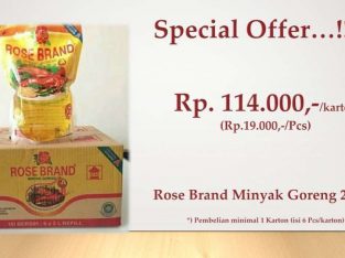 TERMURAH! Minyak Goreng Pouch 2 Liter Rose Brand