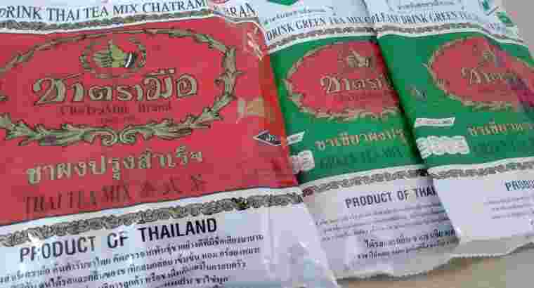 Teh hijau(200gram) dan mix( warna merah) Thailand