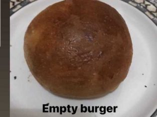 Empty burger