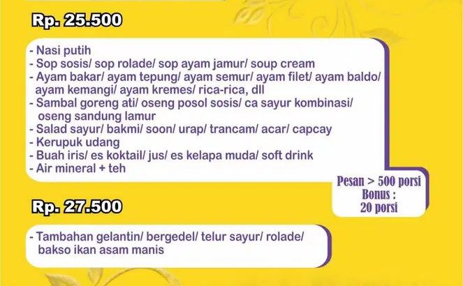 Nasi Prasmanan Acara Syukuran